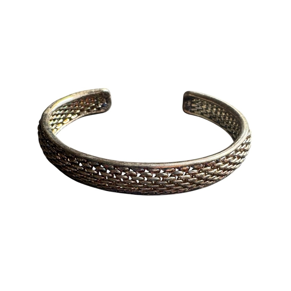 Tiffany & Co. Intricate Silver 925 Braided Cuff Bracelet - Picture 5 of 7